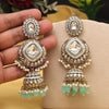 Firozi Color Kundan Earrings (KDE983FRZ)