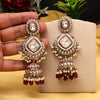 Purple Color Kundan Earrings (KDE983PRP)