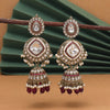 Purple Color Kundan Earrings (KDE983PRP)