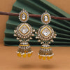 Yellow Color Kundan Earrings (KDE983YLW)