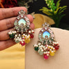 Multi Color Meena Work Kundan Earrings (KDE984MLT)