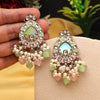 Pink & Purple Color Meena Work Kundan Earrings (KDE984PNKPGRN)