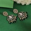 Green Color Kundan Meenakari Earrings (KDE985GRN)