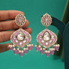 Light Purple Color Kundan Meenakari Earrings (KDE985LPRP)