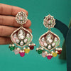 Multi Color Kundan Meenakari Earrings (KDE985MLT)