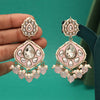 Pink & Pista Green Color Kundan Meenakari Earrings (KDE985PNKPGRN)