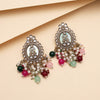 Multi Color Kundan Earrings (KDE986MLT)