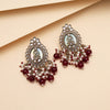 Maroon Color Kundan Earrings (KDE986MRN)