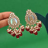 Maroon Color Kundan Earrings (KDE986MRN)