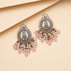 Pink Color Kundan Earrings (KDE986PNK)