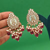 Purple Color Kundan Earrings (KDE986PRP)