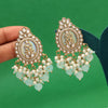 Sky Blue Color Kundan Earrings (KDE986SBLU)