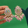 Light Purple Color Kundan Earrings (KDE987LPRP)