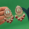 Maroon Color Kundan Earrings (KDE987MRN)