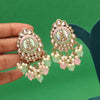 Pink & Pista Green Color Kundan Earrings (KDE987PNKPGRN)