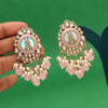 Pink Color Kundan Earrings (KDE987PNK)