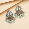 Sky Blue Color Kundan Earrings (KDE987SBLU)