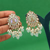 Sky Blue Color Kundan Earrings (KDE987SBLU)