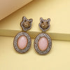 Pink Color Kundan Earrings (KDE990PNK)