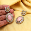 Pink Color Kundan Earrings (KDE990PNK)