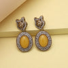 Yellow Color Kundan Earrings (KDE990YLW)