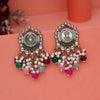 Multi Color Kundan Earrings (KDE991MLT)