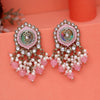 Pink Color Kundan Earrings (KDE991PNK)