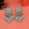 Sky Blue Color Kundan Earrings (KDE991SBLU)