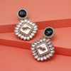 Black Color Kundan Earrings (KDE992BLK)