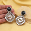 Black Color Kundan Earrings (KDE992BLK)