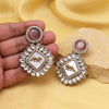 Light Purple Color Kundan Earrings (KDE992LPRP)