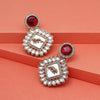 Maroon Color Kundan Earrings (KDE992MRN)