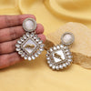 Off White Color Kundan Earrings (KDE992OWHT)