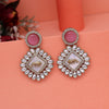 Pink Color Kundan Earrings (KDE992PNK)