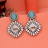 Sky Blue Color Kundan Earrings (KDE992SBLU)