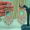 Firozi Color Kundan Earrings (KDE995FRZ)