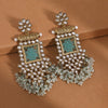 Firozi Color Kundan Earrings (KDE995FRZ)