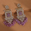 Light Purple Color Kundan Earrings (KDE995LPRP)