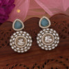 Sky Blue Color Kundan Earrings (KDE998SBLU)