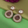 Purple Color Kundan Earrings (KDE999PRP)