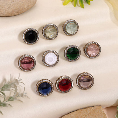 Assorted Color 10-Piece Kundan Finger Rings For Ethnic And Party Looks