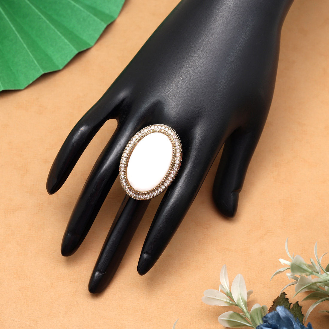 Premium Assorted Color 10 Pieces Of Kundan Finger Rings For Gifting
