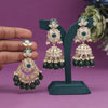 Green Color Kundan Earrings With Maang Tikka (KDTE558GRN)