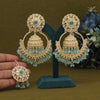 Sky Blue Color Kundan Earrings With Maang Tikka (KDTE563SBLU)