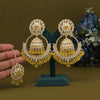 Yellow Color Kundan Earrings With Maang Tikka (KDTE563YLW)