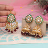 Maroon Color Kundan Earrings With Maang Tikka (KDTE569MRN