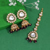 Purple Color Kundan Earrings With Maang Tikka (KDTE574PRP