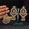 White Color Kundan Earrings With Maang Tikka (KDTE578WHT)