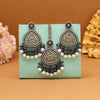 Turquoise Blue Color Pakistani Kundan Earrings With Maang Tikka (KDTE593TBLU)