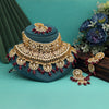 Maroon Color Kundan Choker Necklace Set (KN1018MRN)